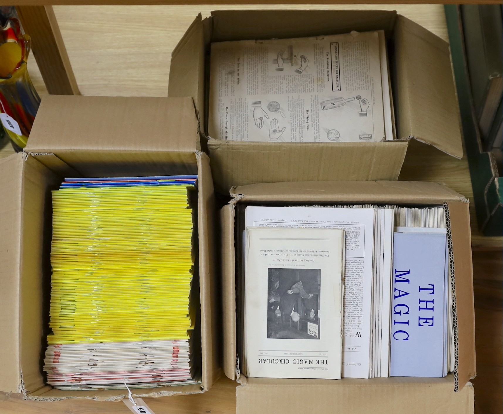 A collection of magic magazines from 1920’s and later, including The Magic Circular, The Budget (many being for private circulation only)
